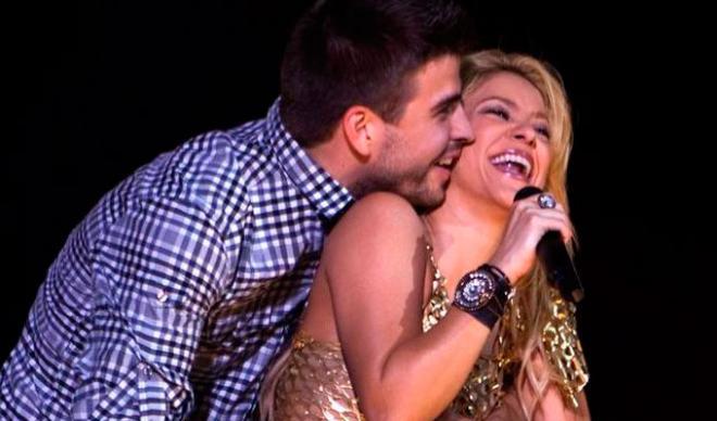 Piqué y Shakira, durante un concierto.