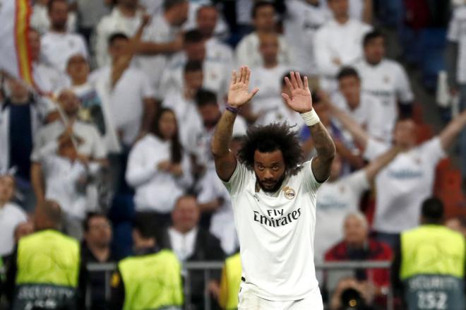 Marcelo, durante un partido con el Real Madrid.