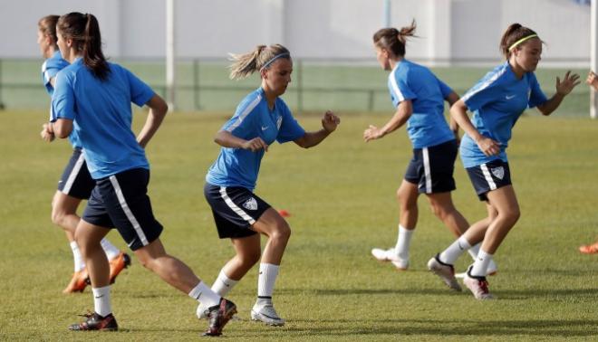 Patricia Mascaró, en un entrenamiento de esta temporada (Foto: Málaga CF).