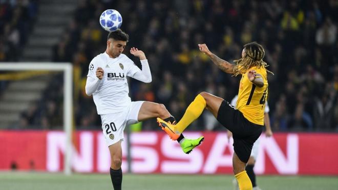 Ferran Torres en el Young Boys-Valencia CF (Foto: Valencia CF).