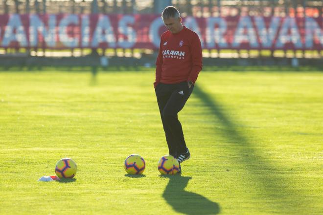 Lucas Alcaraz en la Ciudad Deportiva (Foto: Daniel Marzo).