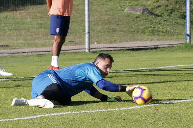 Alfonso Herrero en un entrenamiento esta temporada (Foto: Luis Manso)