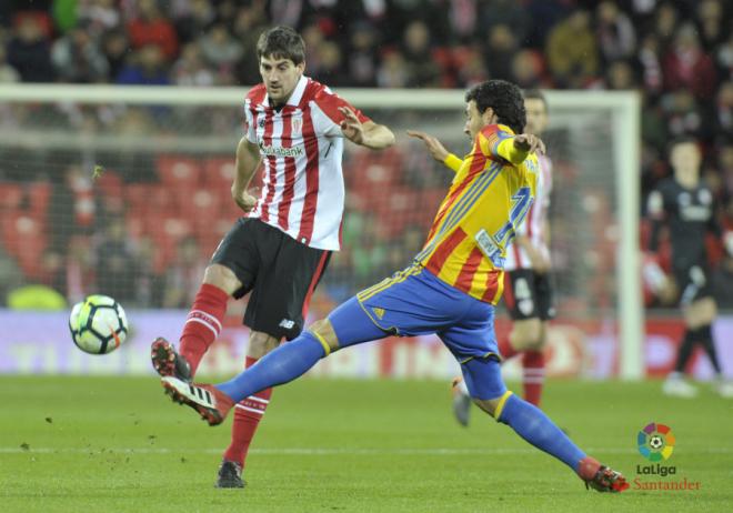 Dani Parejo ante el Athletic Club de Bilbao la temporada pasada (Foto LaLiga Santander).