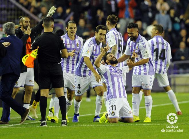 Daniele Verde, tras el gol del empate ante el RCD Espanyol (Foto: LaLiga).