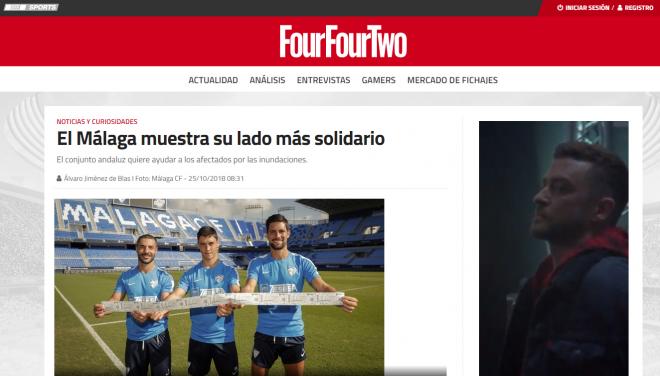 La noticia de la revista 'Four Four Two'.
