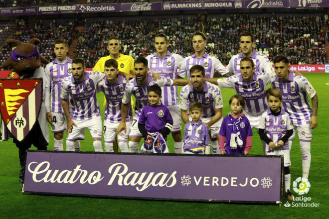 Once titular del Real Valladolid en el duelo ante el RCD Espanyol (Foto: LaLiga Santander)