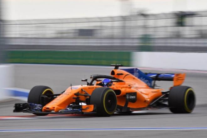Alonso, durante la clasificación.