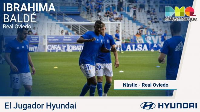 Ibrahima Baldé, Jugador Hyundai del Nàstic-Real Oviedo.