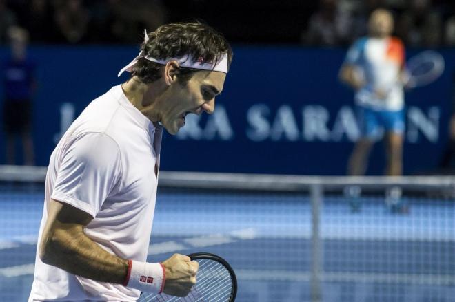 Roger Federer, en el torneo de Basilea.