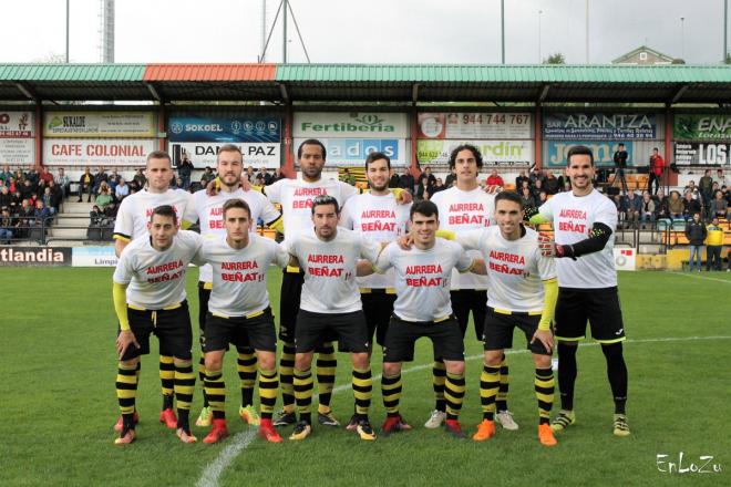 Once del Portugalete ante el Balmaseda (Foto: Club Portugalete).