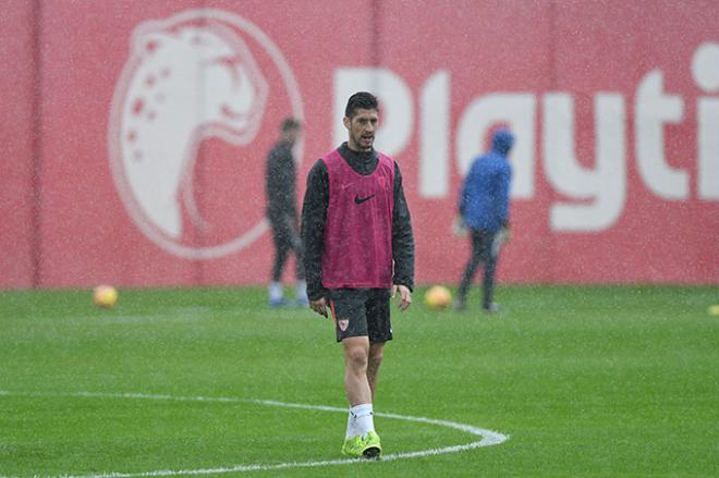 Escudero, en un entrenamiento (Foto: Kiko Hurtado).