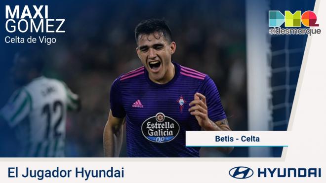 Maxi Gómez, jugador Hyundai del Betis-Celta.