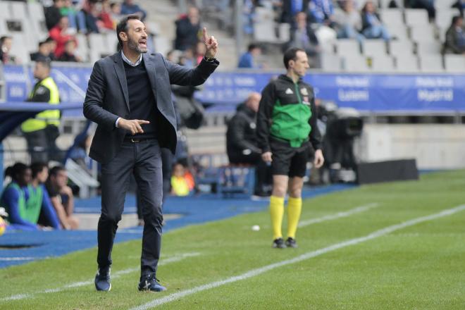 Vicente Moreno, durante el Real Oviedo-Mallorca de la pasada temporada (Luis Manso).