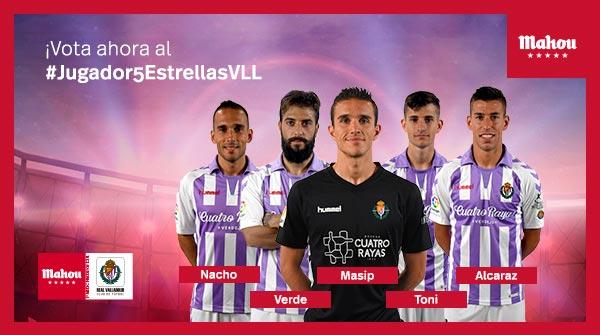 Jugadores del Real Valladolid nominados a mejores del mes de octubre.