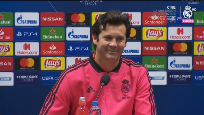 Solari, en rueda de prensa.