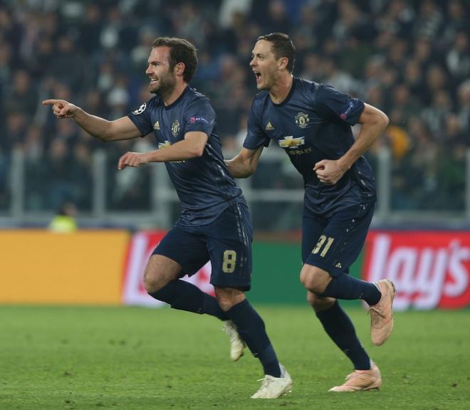 Mata celebra su gol contra la Juve (Foto: MUFC).