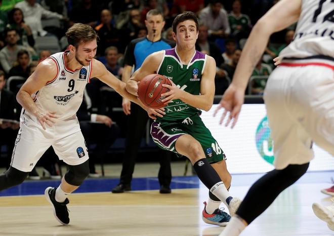 El canterano, en el Unicaja-Rytas Vilnius.