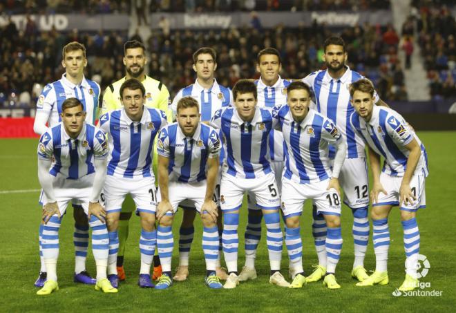 Once inicial de la Real Sociedad frente al Levante (Foto: LaLiga).