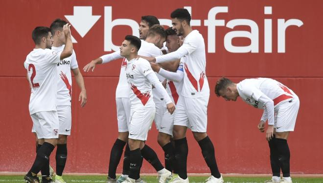 Triunfo del Sevilla Atlético en Almería (Foto: Sevilla FC).