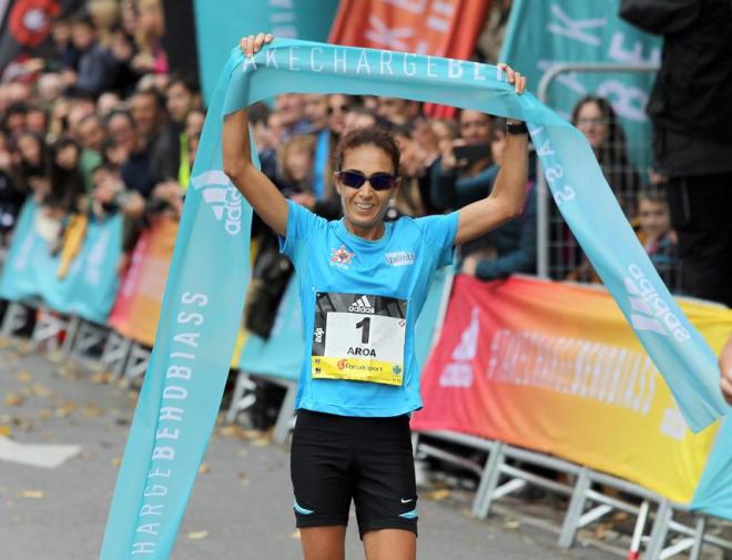 Aroa Martin, ganadora de las tres últimas Behobia-San Sebastián (Foto: EFE)