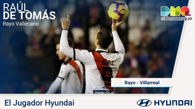 Raúl De Tomás, jugador Hyundai del Rayo-Villarreal.