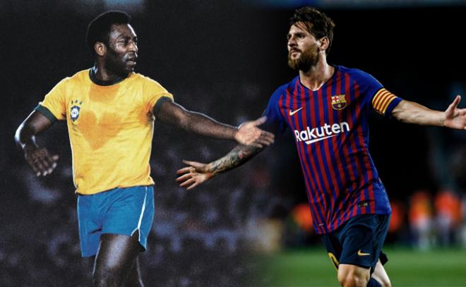 Pelé y Leo Messi.