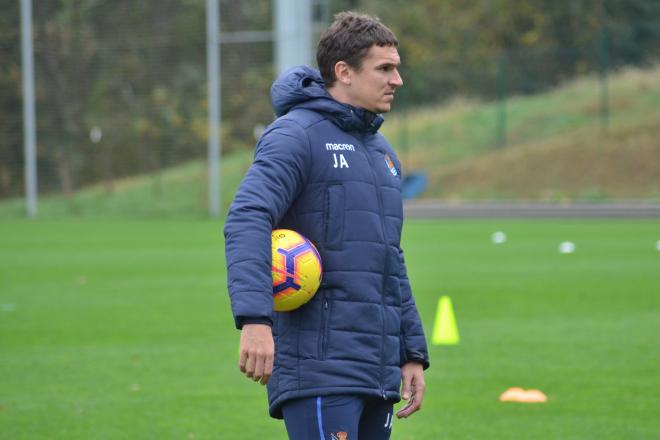 Ansotegi, en un entrenamiento.