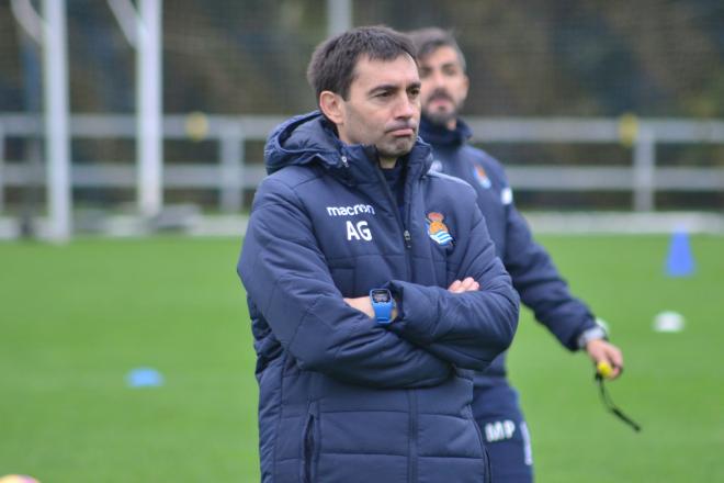 Asier Garitano, en su etapa como técnico de la Real Sociedad.