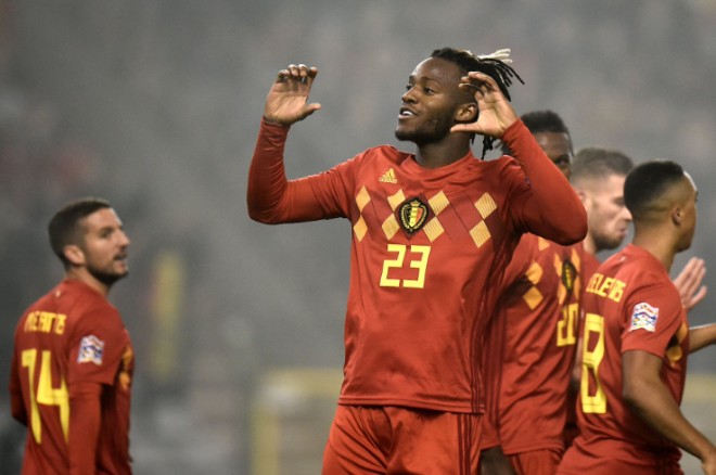 Batshuayi anota un doblete con la selección Belga (Foto: UEFA Nations League)