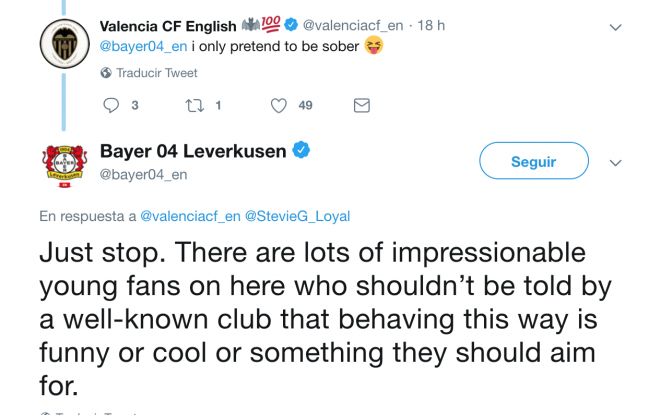 El Bayer Leverkusen afea el comportamiento al Valencia CF