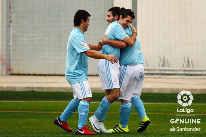 Jugadores del Celta Integra celebran un gol (Foto: LaLiga Genuine).