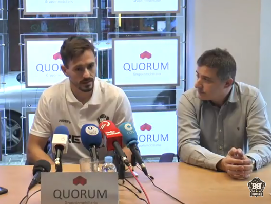 El Bilbao Basket aprovechó para presentar su acuerdo de patrocinio con la inmobiliaria Quorum