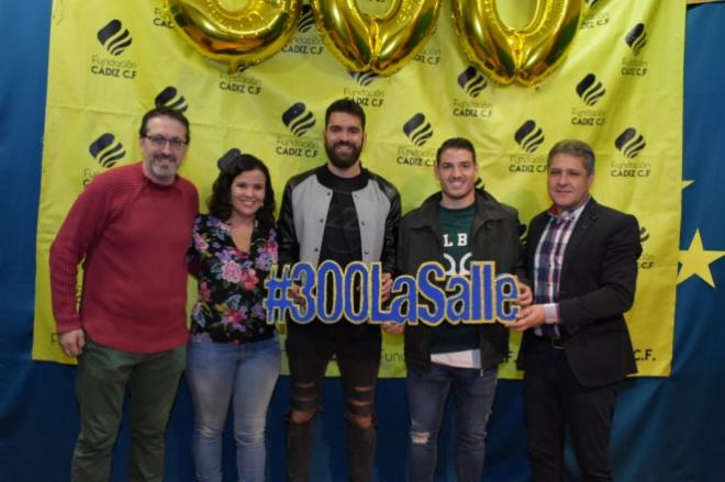 Vallejo y Gil, en la visita al colegio.