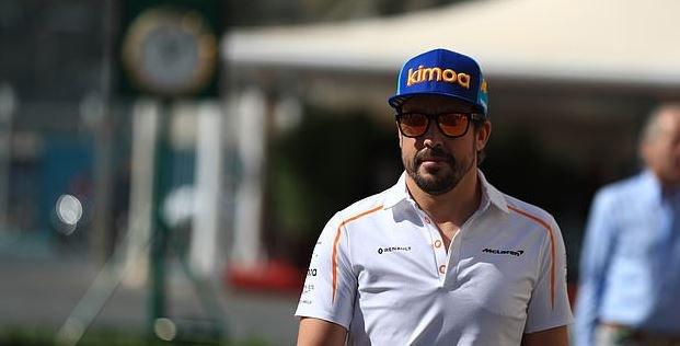 Alonso, antes de la prueba.