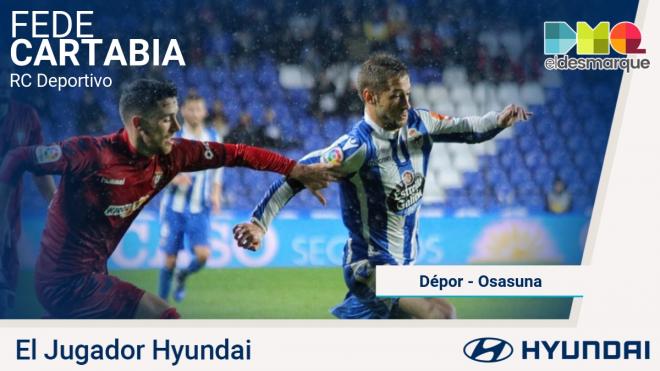 Fede Cartabia, jugador Hyundai del Dépor-Osasuna.