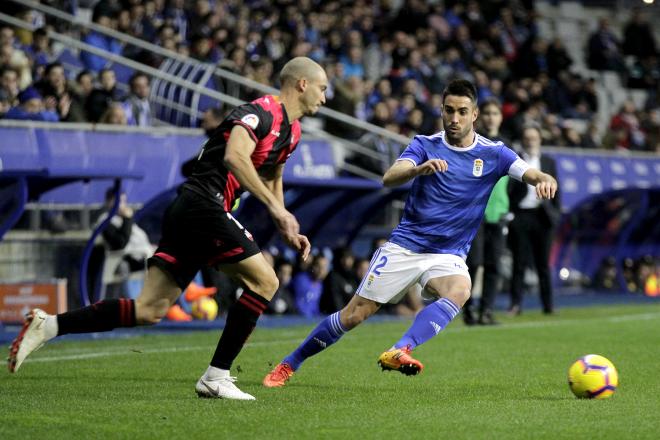 Diegui en una acción del partido ante el Reus (Foto: Luis Manso).