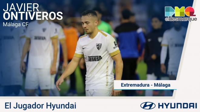 Javi Ontiveros, Jugador Hyundai del Extremadura-Málaga.