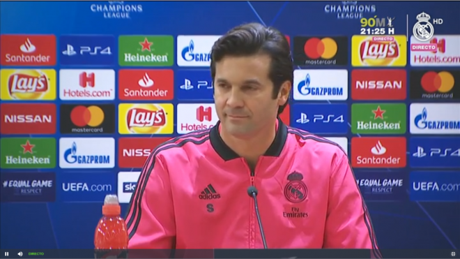 Santiago Solari en rueda de prensa.