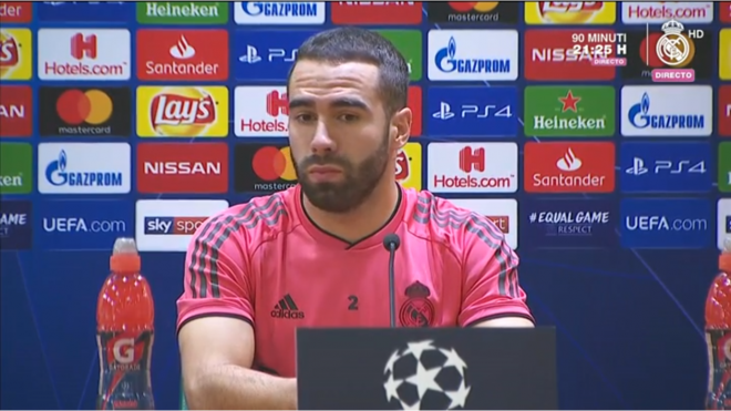 Dani Carvajal en rueda de prensa.