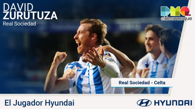 Zurutuza, jugador Hyundai del Real Sociedad-Celta.