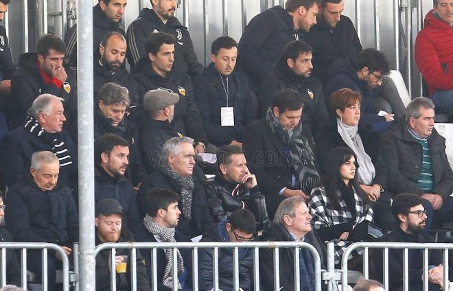 Longoria y Mateu presenciaron después el partido de la UEFA Youth League.