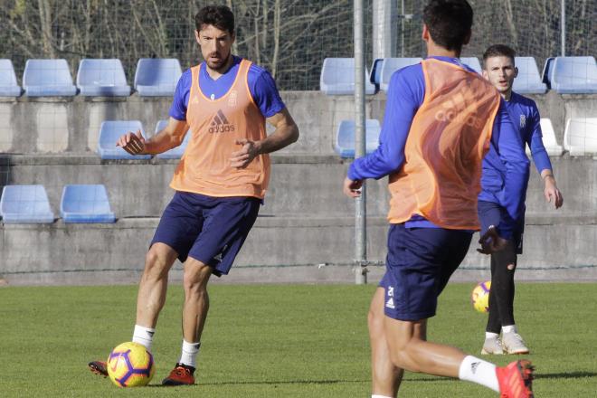 Toché en un entrenamiento esta temporada (Foto: Luis Manso).