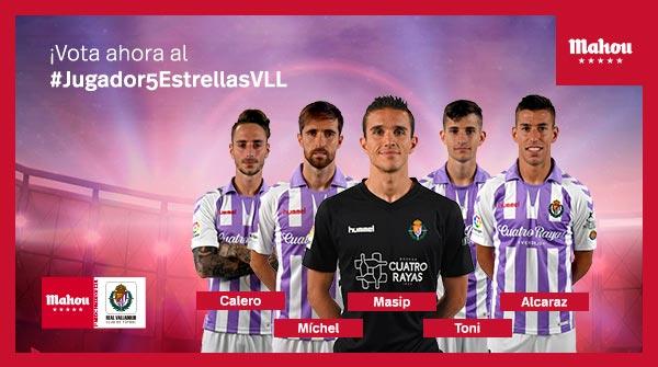 Jugadores del Real Valladolid nominados a mejor de noviembre (Foto: Mahou).