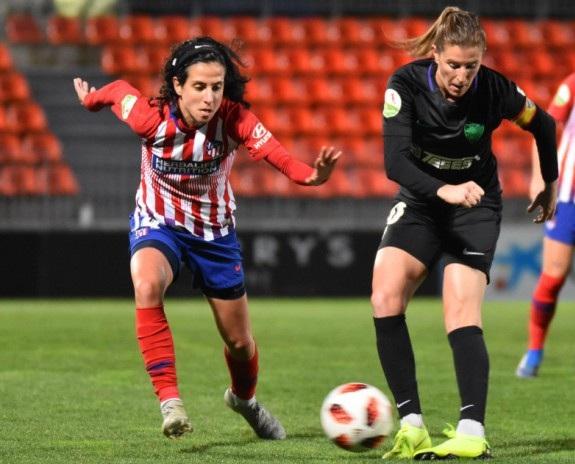Adriana, durante el Atlético-Málaga de Copa.