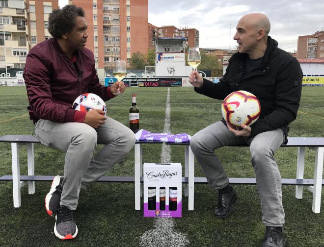Benjamín Zarandona y Julio Maldonado, en dicha entrevista de la Bodega Cuatro Rayas.