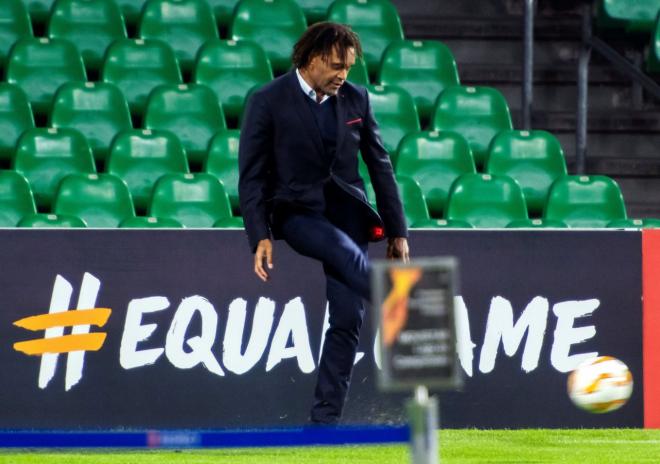 Christian Karembeu, en el Benito Villamarín.