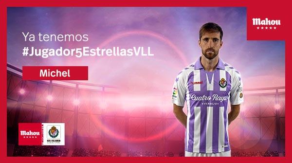 Míchel Herrero, mejor jugador del Real Valladolid en el mes de noviembre (Foto: Mahou).