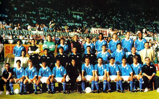 Once del Real Oviedo ante la UD Las Palmas en la temporada 1997/98.