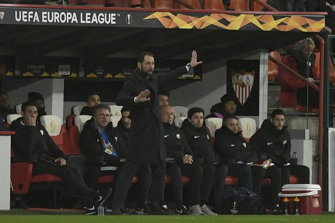 Pablo Machín, en la banda del Maurice Dufrasne (Foto: SFC).