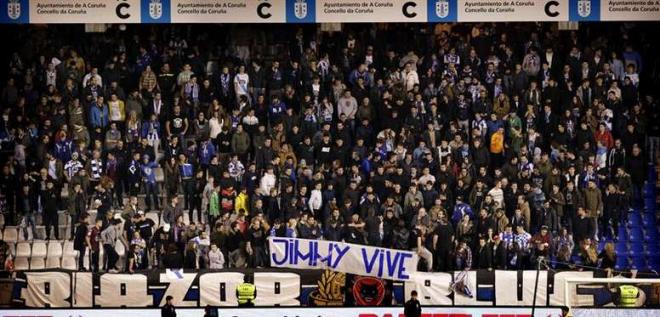 Riazor Blues, en la grada de Riazor.